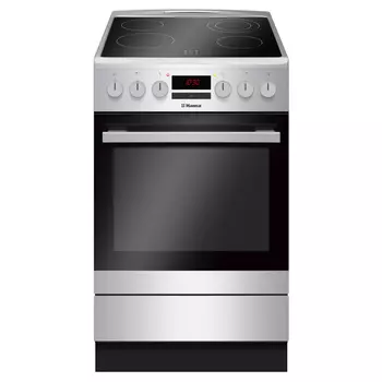 плита электрическая HANSA FCCX58223 4 конфорки 85х50x60см стеклокерамика серебристая