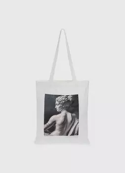 Сумка-шоппер с принтом AI-Generated Fine Art, Белый