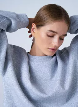 Свитшот оверсайз O'STIN x Яндекс Пэй, Серый