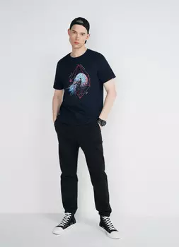 Футболка с фотопринтом, Синий
