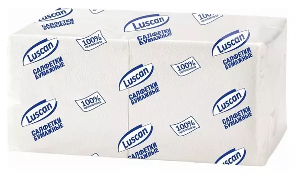 Салфетки бумажные Luscan Profi Pack 1сл24х24белые 400шт/уп