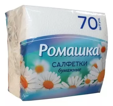 Салфетки 1 сл. 24х24 белые 70 шт/уп