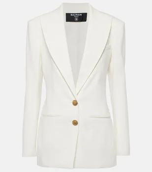 Однобортный пиджак Balmain, белый