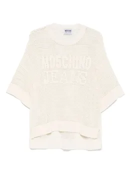 Футболка с логотипом MOSCHINO JEANS, нейтральный