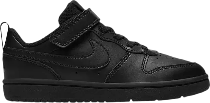 Кроссовки Nike Court Borough Low 2 PS 'Triple Black', черный