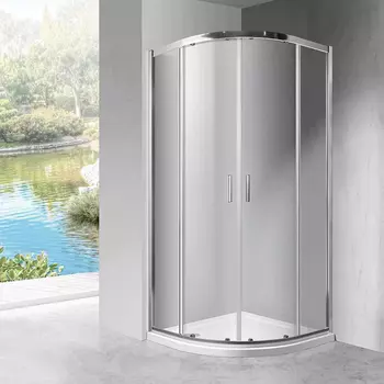 Душевой уголок Vincea Scala VSQ-2SC100CL хром, стекло прозрачное