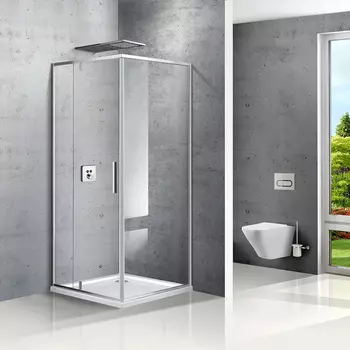 Душевой уголок Vincea Slim VPR-2SL9012CL-L хром, стекло прозрачное