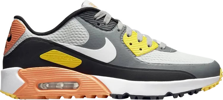 Кроссовки Nike Air Max 90 Golf, серый, черный, оранжевый