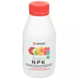 Удобрение NPK, органоминеральный, жидкость, 250 мл, Agree's