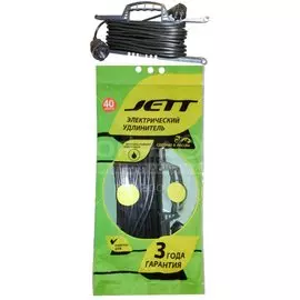 Удлинитель бытовой 1 гнездо, 40 м, 2х1.5 мм, на рамке, Jett, РС-1, 157-040