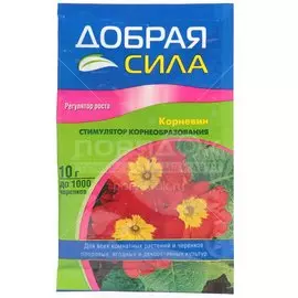Удобрение Корневин, стимулятор корнеобразования, минеральный, порошок, 10 г, Добрая сила