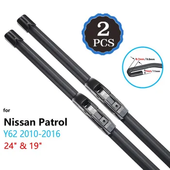 Для Nissan Patrol Y60 GR Y61 Y62 1987 ~ 2016 щетка стеклоочистителя автомобильные аксессуары наклейки дворники 1988 1996 1997 2010 2014 1987-1996 Y60 1818