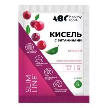 Кисель детский витамины-кальций для детей со вкусом клюквы ABC Healthy Food Витошка 25г
