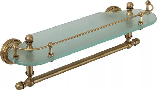 Полка Migliore Mirella ML.MRL-M040.BR с полотенцедержателем, бронза