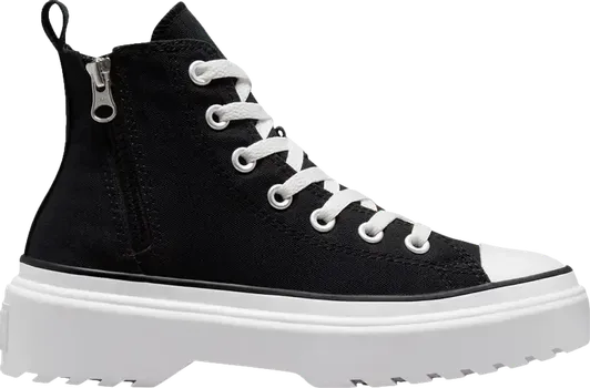 Кроссовки Converse Chuck Taylor All Star Lugged Lift Platform High GS Black White, черный
