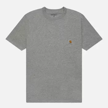 Мужская футболка Carhartt WIP Pocket Logo, цвет серый, размер XXL