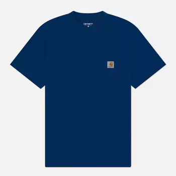 Мужская футболка Carhartt WIP Pocket Logo, цвет синий, размер L