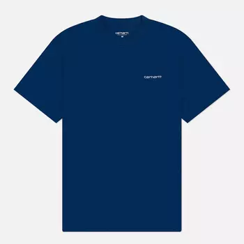 Мужская футболка Carhartt WIP Script Embroidery, цвет синий, размер L