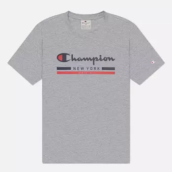 Мужская футболка Champion Graphic New York, цвет серый, размер XXL