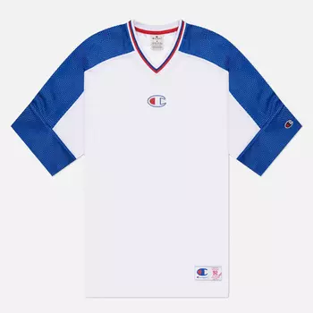 Мужская футболка Champion Legacy Retro Sport V-Neck, цвет белый, размер S