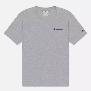 Мужская футболка Champion Small Logo Crew Neck, цвет серый, размер XL