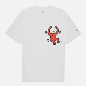Мужская футболка Converse x Keith Haring Graphic Pocket, цвет белый, размер S