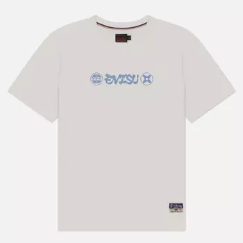 Мужская футболка Evisu Heritage Giant Ninja Daruma Printed, цвет белый, размер S