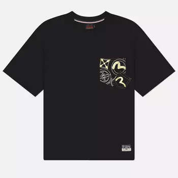 Мужская футболка Evisu Heritage Multi-Pocket Printed, цвет чёрный, размер M