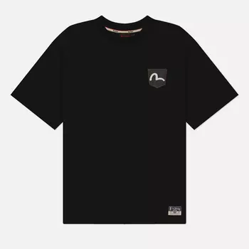 Мужская футболка Evisu Seagull Embroidery Pocket, цвет чёрный, размер XXL