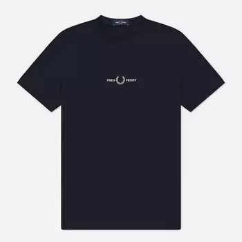 Мужская футболка Fred Perry Embroidered Regular, цвет синий, размер M