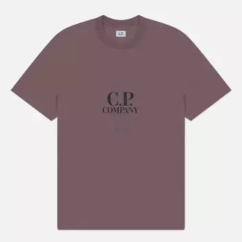 Мужская футболка C.P. Company 30/1 Jersey Printed British Sailor, цвет фиолетовый, размер M