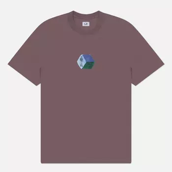 Мужская футболка C.P. Company 30/1 Graphics Logo, цвет фиолетовый, размер XXL
