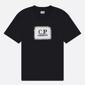 Мужская футболка C.P. Company 30/1 Jersey Logo Label, цвет синий, размер M