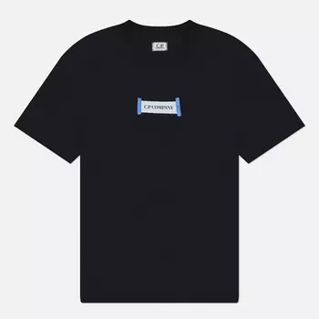 Мужская футболка C.P. Company 30/1 Jersey Logos, цвет синий, размер XL