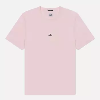 Мужская футболка C.P. Company 70/2 Mercerized Jersey Logo, цвет розовый, размер XXL