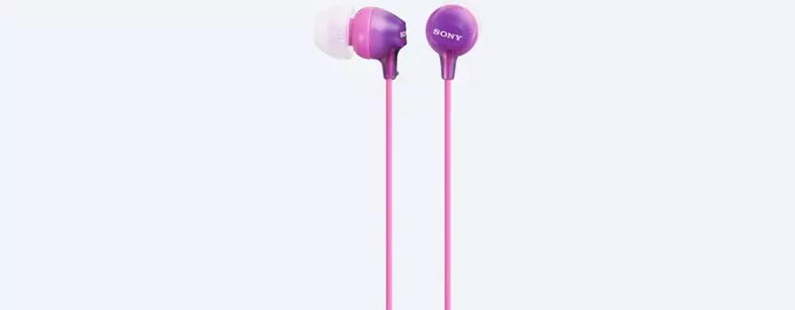 Проводные наушники Sony MDR-EX15AP, mini jack 3.5 mm, фиолетовый (MDREX15APV.CE7)