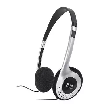 Проводные наушники SVEN AP-010V накладные, черный/серебристый