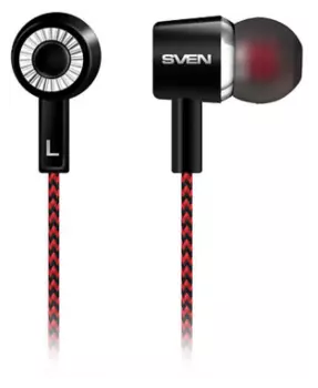 Проводные наушники SVEN SV-019136, Jack 3.5mm, черный\красный (SV-019136)