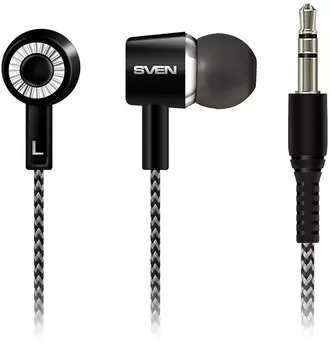 Проводные наушники SVEN SV-019143, Jack 3.5mm, черный/серый (SV-019143)