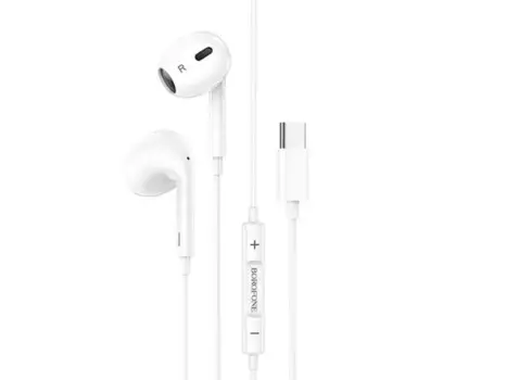 Проводная гарнитура Borofone BM80 Max Gorgeous, USB Type-C, белый (6974443387629)
