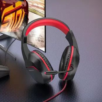Проводная гарнитура Borofone BO104, USB, красный (6974443384970)