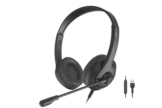 Проводная гарнитура A4Tech FH100U, USB, черный (FH100U (STONE BLACK))