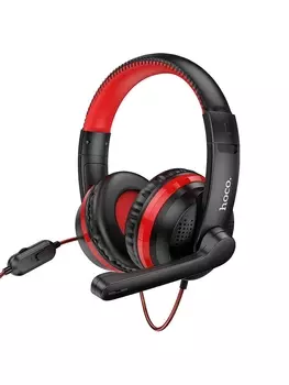 Проводная гарнитура Hoco W103 Magic, Jack 3.5mm/USB, черный\красный (W103 Magic)