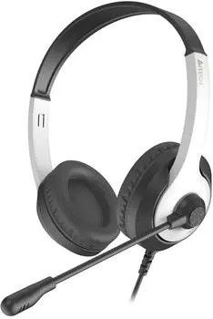 Проводная гарнитура A4Tech Fstyler FH100U, USB, белый/черный (FH100U)