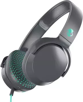 Проводная гарнитура Skullcandy Riff, jack 3.5 mm, серый/зеленый (S5PXY-L637)