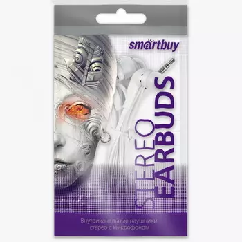 Проводная гарнитура Smartbuy M1, jack 3.5 mm, белый (SBH-112)