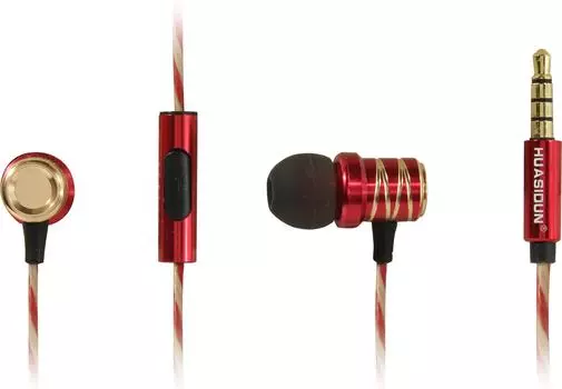 Проводная гарнитура SmartBuy Model D, Jack 3.5mm, красный/золотистый (SBH-011D)