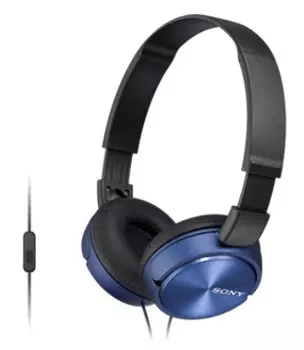 Проводные наушники Sony MDR-ZX310AP, jack 3.5 мм, черный/синий (MDR-ZX310AP/L)