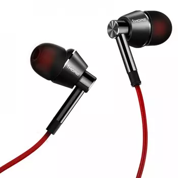 Проводные наушники 1MORE Single Driver 1M301, jack 3.5 mm, черный/красный (1M301-Black)