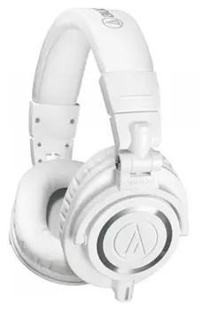 Проводные наушники Audio-Technica ATH-M50x, jack 3.5 мм/jack 6.3 мм, белый (15117335)